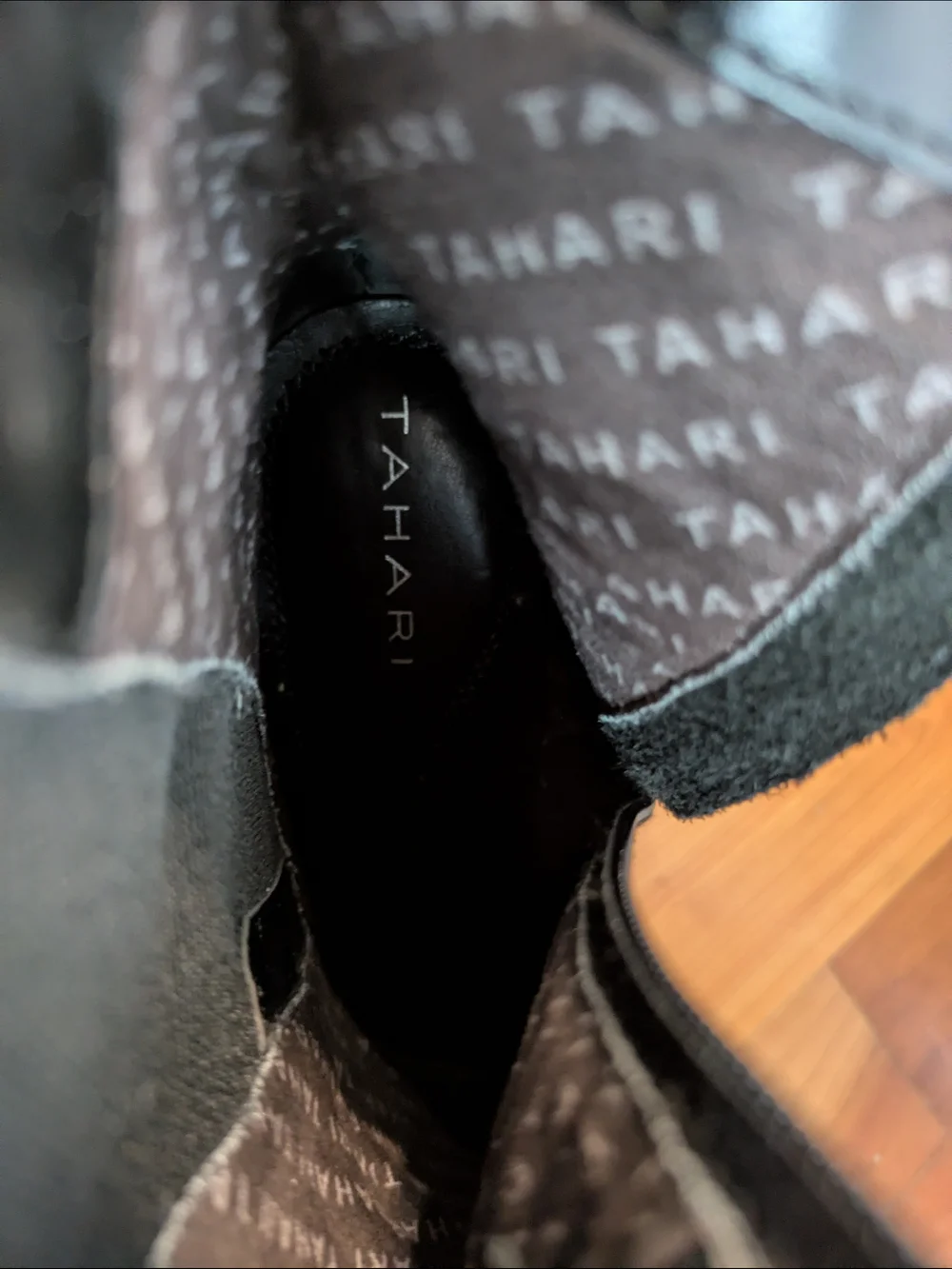 Tahari Gavin Black Leather Booties - Picture 8 of 8